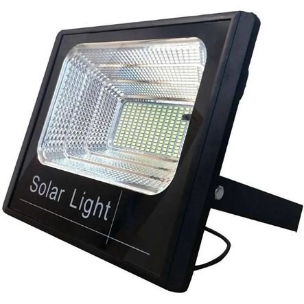 Στεγανός Ηλιακός Προβολέας LED Ψυχρό Λευκό 6000K με Τηλεχειριστήριο – 100W