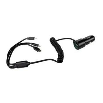 Φορτιστής αυτοκινήτου με ενσωματωμένο 3-σε-1 USB-C / Lightning / Micro USB + 2x υποδοχή USB-A 33W