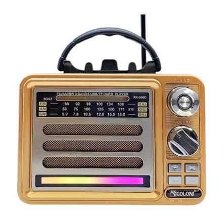 Ραδιόφωνο επαναφορτιζόμενο ρετρό με υποδοχή USB/microSD & Bluetooth/Mp3 Player