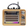 Ραδιόφωνο επαναφορτιζόμενο ρετρό με υποδοχή USB/microSD & Bluetooth/Mp3 Player