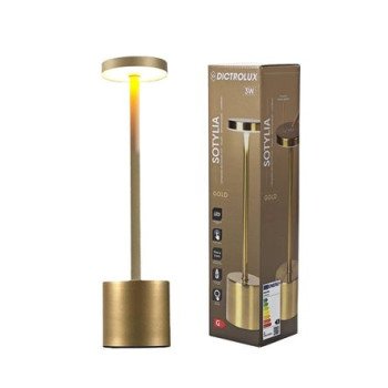 Φωτιστικό επιτραπέζιο LED επαναφορτιζόμενο 794950 DICTRO LUX Χρυσό