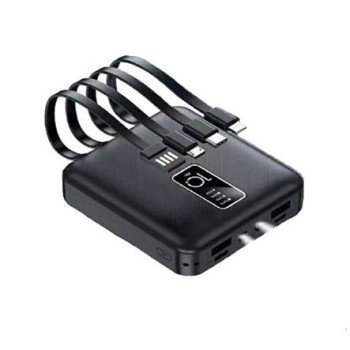 Powerbank mini 4 in 1 10.000mah με γρήγορη φόρτιση,  2 θύρες USB-A, 1 USB-C και 1 micro USB