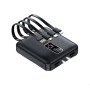 Powerbank mini 4 in 1 10.000mah με γρήγορη φόρτιση,  2 θύρες USB-A, 1 USB-C και 1 micro USB