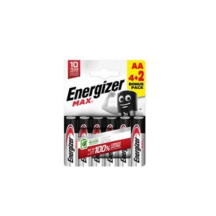Αλκαλικές μπαταρίες AA-LR06 MAX F016599 ENERGIZER BP6 4+2