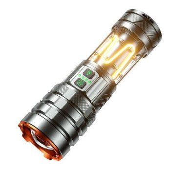 Επαναφορτιζόμενος φακός led με zoom - 5 βαθμίδες φωτισμού - μεγάλη αυτονομία και εμβέλεια έως 500 μέτρα