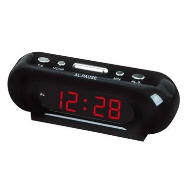 Ψηφιακό ρολόι ρεύματος ξυπνητήρι 220 volt με μεγάλα φωτιζόμενα ψηφία