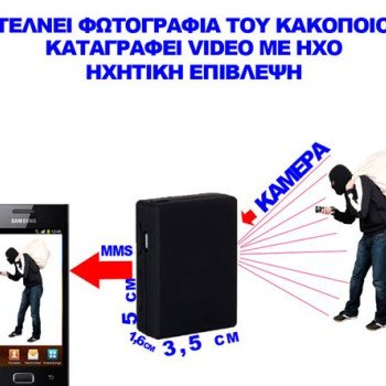 Μίνι GSM spy κάμερα καταγραφικό με δυνατότητα αποστολής φωτογραφίας - Καταγραφής video - Καταγραφής ομιλίας και απομακρυσμένης ηχητικής παρακολούθησης του χώρου σας (Δείτε σχετικό video)