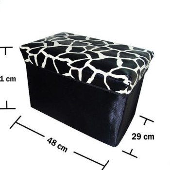 Παραλληλόγραμμο πτυσσόμενο σκαμπό με αποθηκευτικό χώρο 48 Χ 31 Χ 29 cm σε διάφορα χρώματα