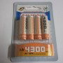 Μπαταρίες επαναφορτιζόμενες νικελίου 4300mah 1.2v μέγεθος ΑΑ σετ 4 τεμαχίων