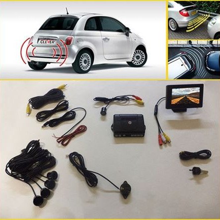 Κάμερα οπισθοπορίας με οθόνη 4,3" και 4 αισθητήρες παρακαρίσματος το πλήρες σέτ