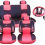 Καλύμματα αυτοκινήτου universal Type σέτ για καθίσματα - Προσκέφαλα -Τιμόνι - Ζώνες ασφαλείας