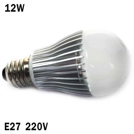 Λάμπα LED E27 12W με ψύκτρα από κράμα αλουμινίου - Ψυχρό φως - Μεγάλη διάσταση