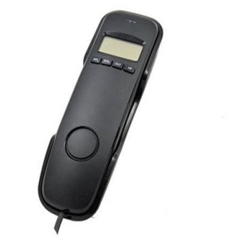 Τηλέφωνο γόνδολα γραφείου - τοίχου με αναγνώριση και 2 μνήμες άμεσης κλήσης (μαύρο χρώμα)