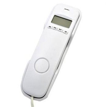 Τηλέφωνο γόνδολα γραφείου - τοίχου με αναγνώριση και 2 μνήμες άμεσης κλήσης (άσπρο χρώμα)