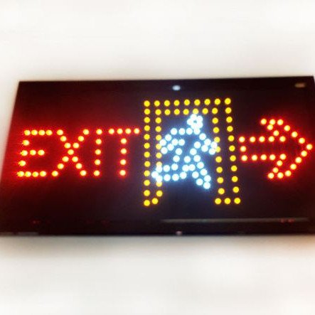 Φωτεινή επιγραφή καταστημάτων με LED (Exit)