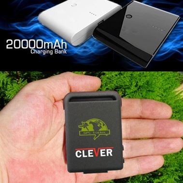 Gps tracker αντικλεπτικό φορητό με μαγνήτη - Δυνατότητα μόνιμης σύνδεσης σε μπαταρία αυτοκινήτου - Εντοπισμός οχημάτων - προσώπων - ζώων - αποσκευών μέσω δορυφόρου +Power bank 20.000 mAh