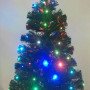 Χριστουγεννιάτικο δέντρο αυτοφωτιζόμενο ύψους 60cm με πολύχρωμα λαμπάκια led και οπτικές ίνες