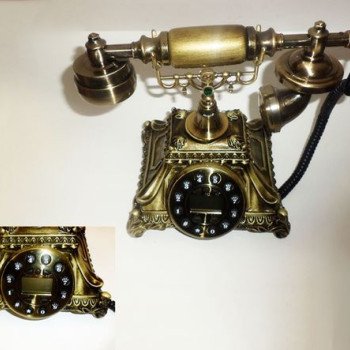 Τηλεφωνική συσκευή αντίκα με αναγνώριση κλήσης (πράσινο ρουμπίνι)