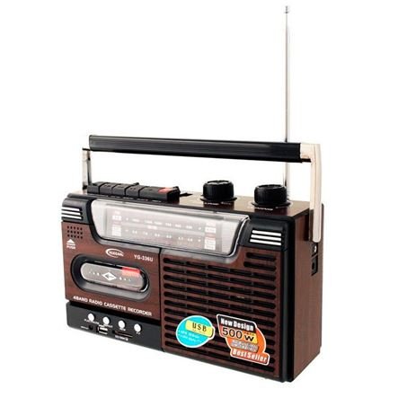 Ραδιοκασετόφωνο - μαγνητόφωνο με είσοδο USB - SD ραδιόφωνο παγκοσμίου λήψεως - Μπαταρίας - ρεύματος OEM