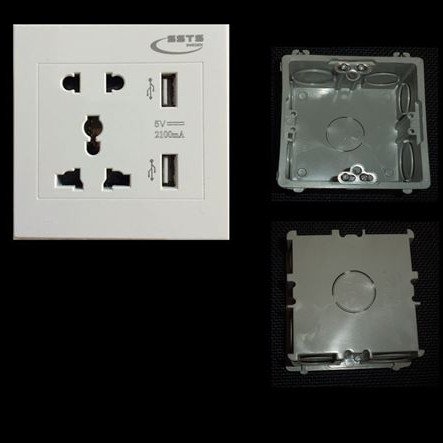 Διεθνής πρίζα ρεύματος με δύο θύρες USB universal για να φορτίζουν συσκευές από όποια χώρα και εάν προέρχονται
