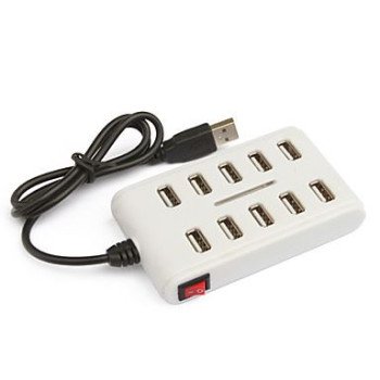 USB πολύπριζο hub 10 θέσεων