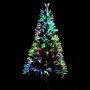 Χριστουγεννιάτικο δέντρο αυτοφωτιζόμενο ύψους 150cm με πολύχρωμα λαμπάκια led και οπτικές ίνες