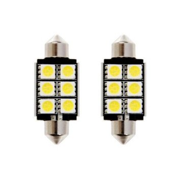 Λαμπτήρες αυτοκινήτου LED Canbus λαμπάκι πλαφονιέρας 36ΜΜ 12VOLT (Σέτ 2 τεμαχίων)