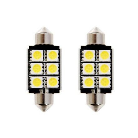 Λαμπτήρες αυτοκινήτου LED Canbus λαμπάκι πλαφονιέρας 36ΜΜ 12VOLT (Σέτ 2 τεμαχίων)