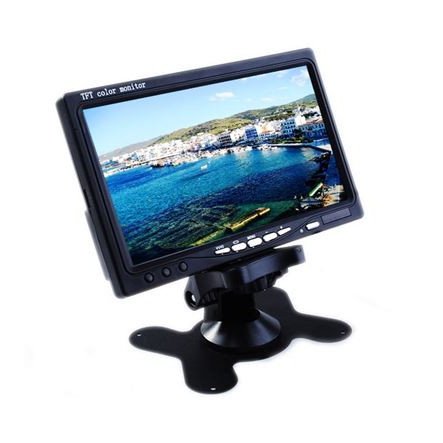 Μόνιτορ HD 7" TFT αυτοκινήτου - σπιτιού - Η/Υ με ήχο - 3 εισόδους HDMI - VGA - RCA