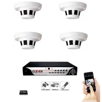 Πλήρες σετ 4 κρυφές κάμερες με καταγραφικό DVR και σκληρό δίσκο 500 GB