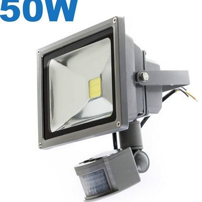 Προβολέας LED 50W με ανιχνευτή κίνησης υψηλής φωτεινότητας 80% οικονομία κατανάλωσης σε σχέση με έναν συμβατικό προβολέα αντίστοιχης φωτεινότητας