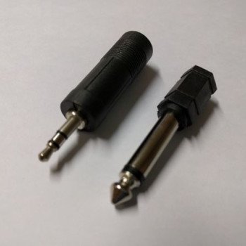 Σετ 2 μετατροπέων jack βύσματος ήχου 3.5 και 6.35 mm