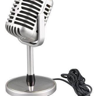Μικρόφωνο ρετρό με βάση για υπολογιστή κλπ.