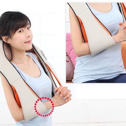 Συσκευή Shiatsu μασάζ λαιμού, αυχένα, πλάτης με υπέρυθρη ακτινοβολία (Δείτε βίντεο)