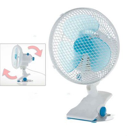 Φορητός ανεμιστήρας 18cm 20W περιστρεφόμενος με μανταλάκι στήριξης - Επιτραπέζιος επιτοίχιος