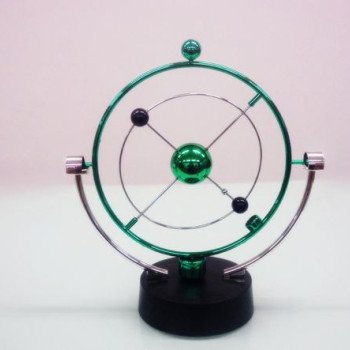 Μαγνητικό διακοσμητικό γραφείου - περιστρεφόμενος πράσινος πλανήτης με αέναη κίνηση [Δείτε Σχετικό Video]