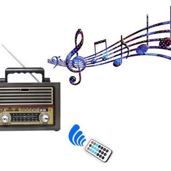 Ραδιόφωνο ρετρό 3 Bands τηλεχειριζόμενο - USB MP3 επαναφορτιζόμενο - Υποδοχή USB - SD/TF card - Bluetooth λειτουργία