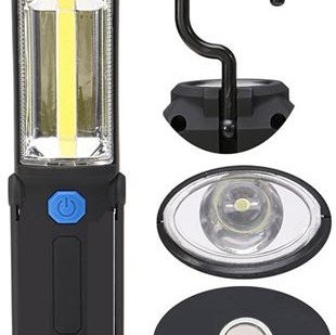 Λάμπα εργασίας LED μπαταρίας φορητή με λειτουργία φωτιστικού και φακού