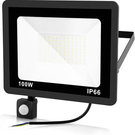 Προβολέας LED 100W με ανιχνευτή κίνησης υψηλής φωτεινότητας 80% οικονομία κατανάλωσης σε σχέση με έναν συμβατικό προβολέα αντίστοιχης φωτεινότητας