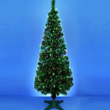 Χριστουγεννιάτικο Δέντρο ύψους 180cm με ενσωματωμένο φωτισμό πολύχρωμων οπτικών ινών Led για άμεση λειτουργία