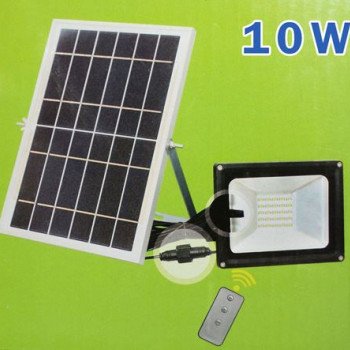 Ηλιακός προβολέας εξωτερικού χώρου IP 65 10W με 25 ισχυρά SMD LED + Τηλεχειριστήριο ON - OFF + Επιλογή αυτόματου φωτισμού το βράδυ