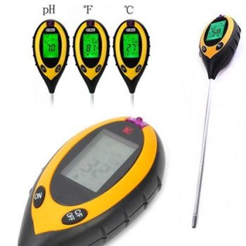 Ψηφιακός Μετρητής Εδάφους 4 σε 1 - Αναλυτής Χώματος - Υγρασιόμετρο - Πεχάμετρο - Φωτεινόμετρο - Θερμόμετρο Εδάφους