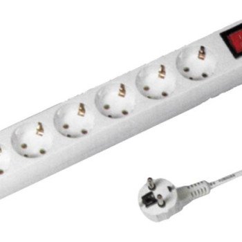 Πολύπριζο 6 θέσεων με διακόπτη ON/OFF