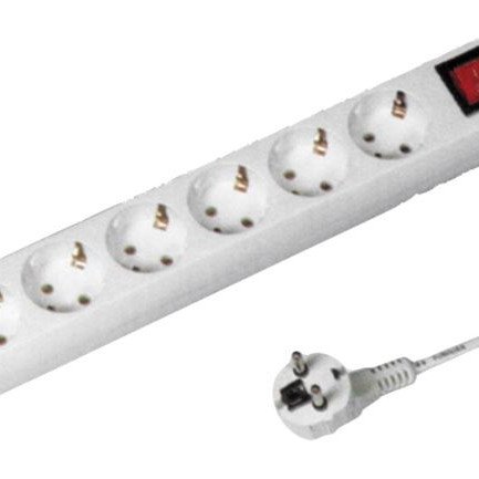 Πολύπριζο 6 θέσεων με διακόπτη ON/OFF