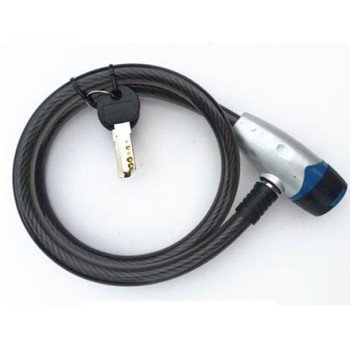 Κλειδαριά  μηχανής - Ποδηλάτου -  Γενικής χρήσης βαρέως τύπου με συρματόσχοινο πλαστικής επίστρωσης - Διάμετρος 1,8cm Μήκος 1m