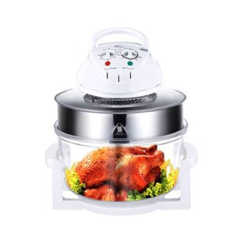 Telco FG-615-Ηλεκτρικό Αυτόματο Φουρνάκι Robot 1400W-Υγιεινό-Γρήγορο-Εύκολο-Οικονομικό μαγείρεμα για όλους-Μεγάλος Πυρίμαχος κάδος 12L-επέκταση+5L–Σύνολο 17L-Αντίσταση και αέρα-7σε1-Ελληνικές Οδηγίες