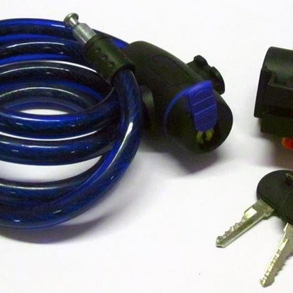 Κλειδαριά  μηχανής - ποδηλάτου βαρέως τύπου με συρματόσχοινο πλαστικής επίστρωσης