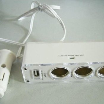 Πολύμπριζο αναπτήρα αυτοκινήτου 1 σε 3 + USB