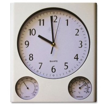 Ρολόι τοίχου - Θερμόμετρο -Υγρόμετρο αθόρυβο