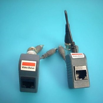 Video balun για κάμερες (ζεύγος) με εικόνα - ήχο - τροφοδοσία - Αντάπτορα θηλυκό RJ45
